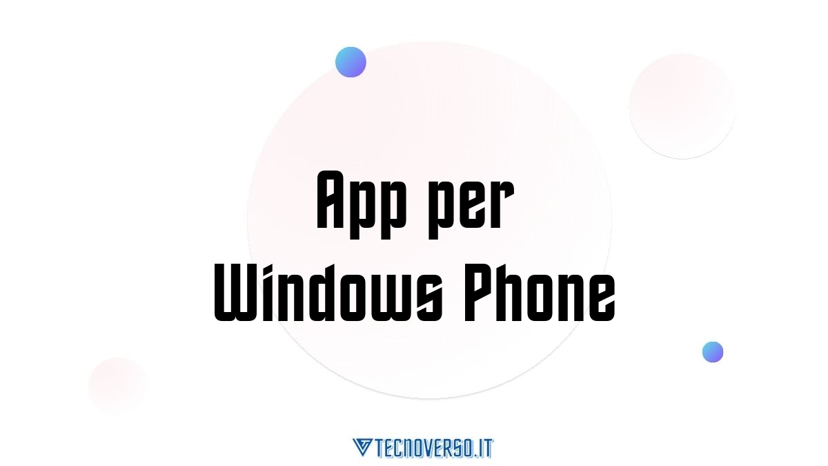 App per Windows Phone