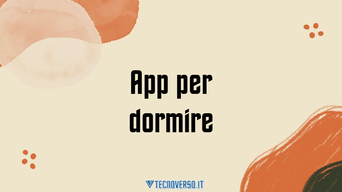 App per dormire