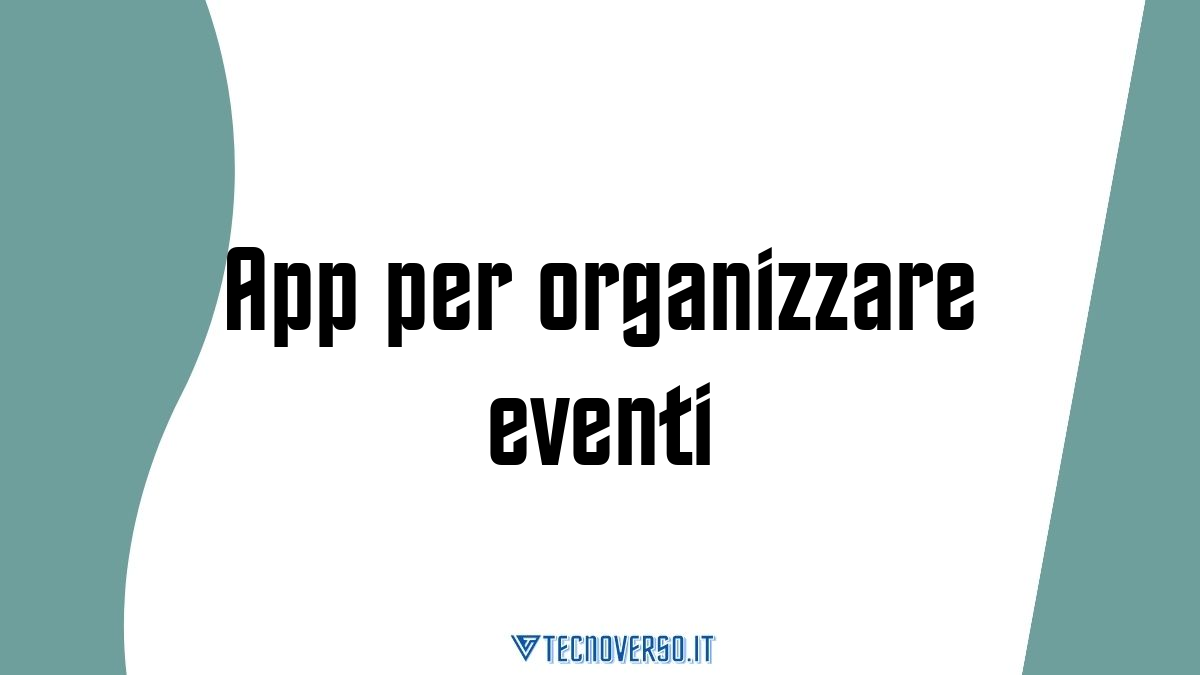 App per organizzare eventi