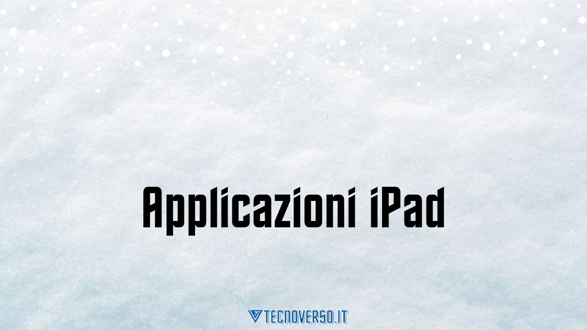 Applicazioni iPad