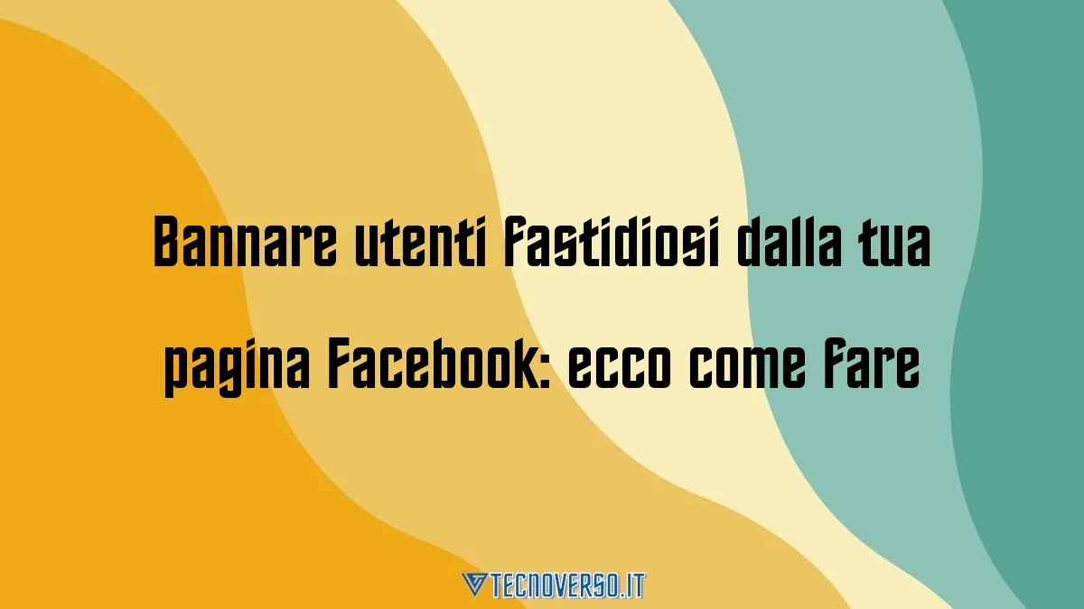 Bannare utenti fastidiosi dalla tua pagina Facebook ecco come fare