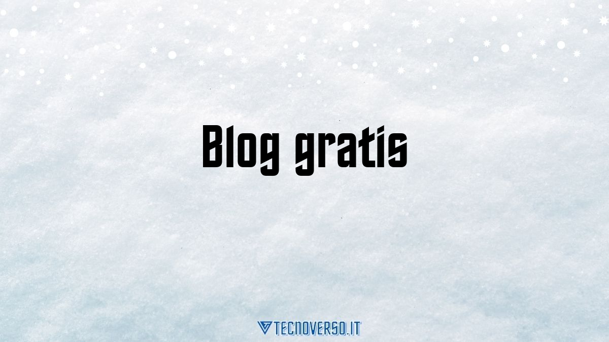 Blog gratis