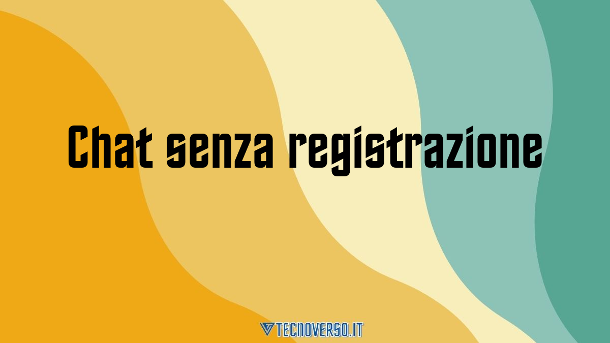 Chat senza registrazione