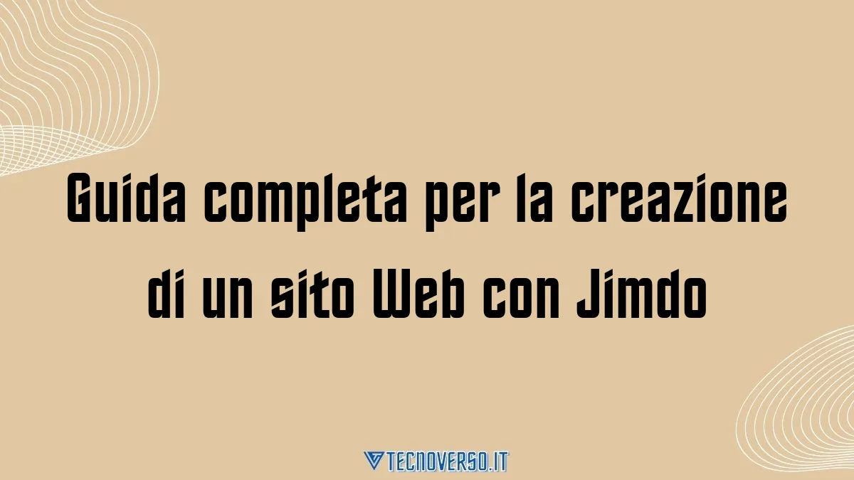 Guida completa per la creazione di un sito Web con Jimdo