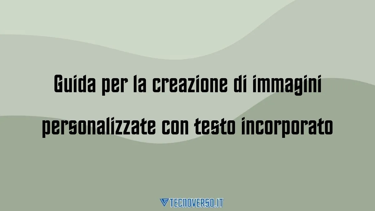 Guida per la creazione di immagini personalizzate con testo incorporato