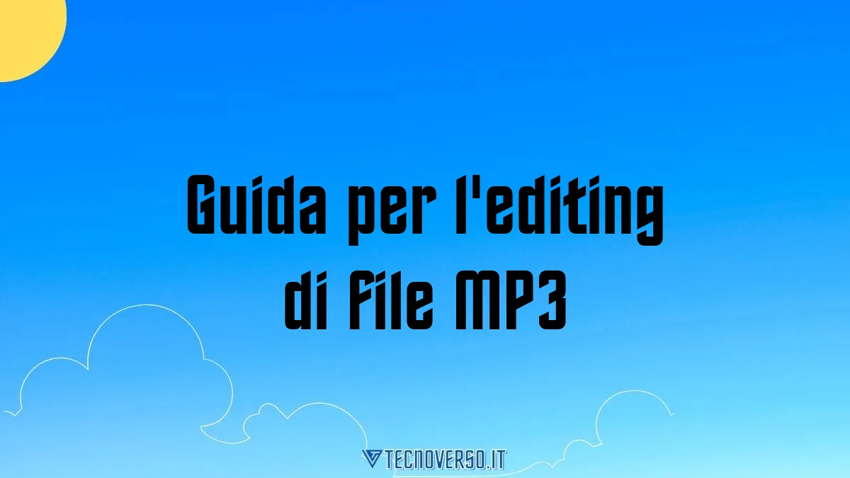 Guida per lediting di file MP3