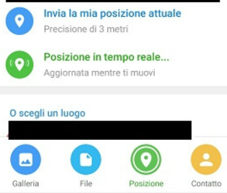 
Come inviare la posizione con Messanger